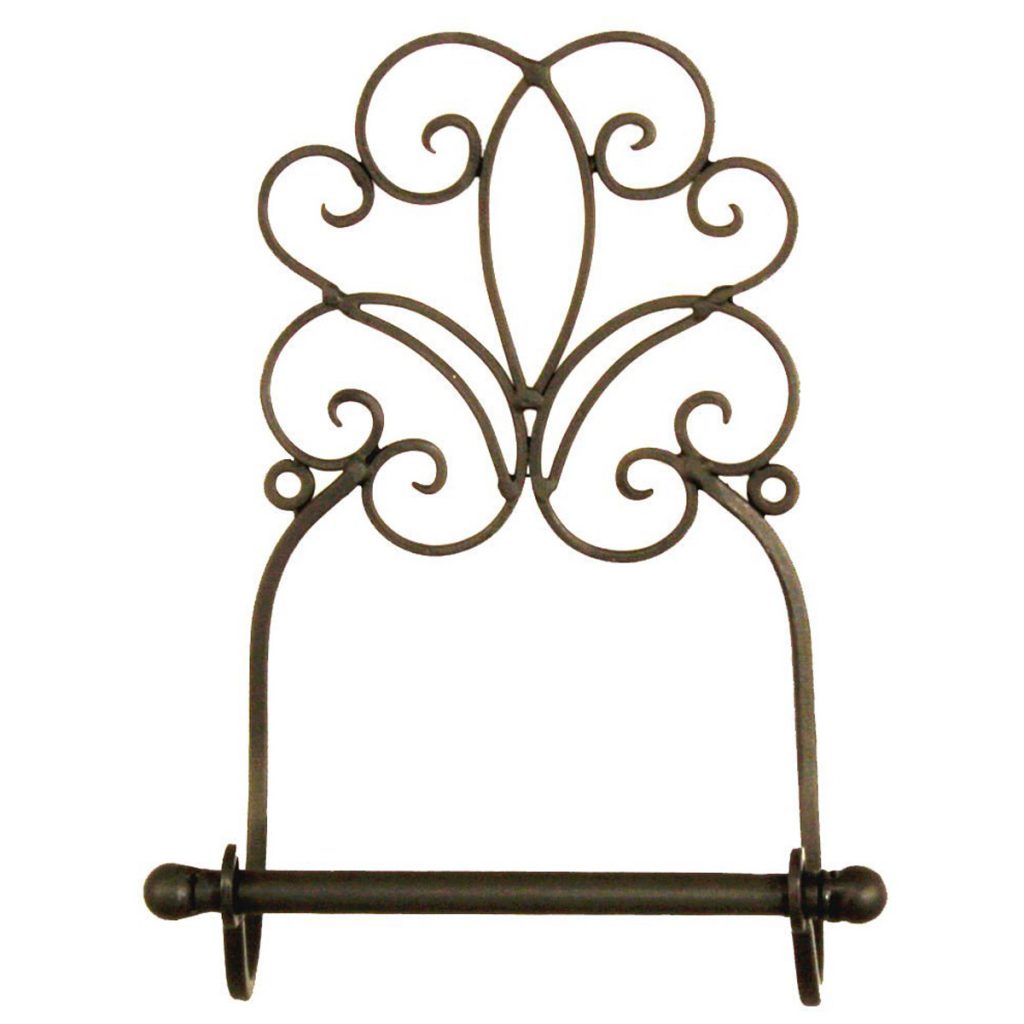 Shabby Chic Toilet Roll Holder Black 4