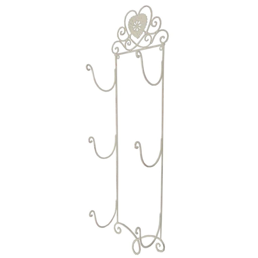 YF965 Heart Shabby Chic Towel Holder Cream