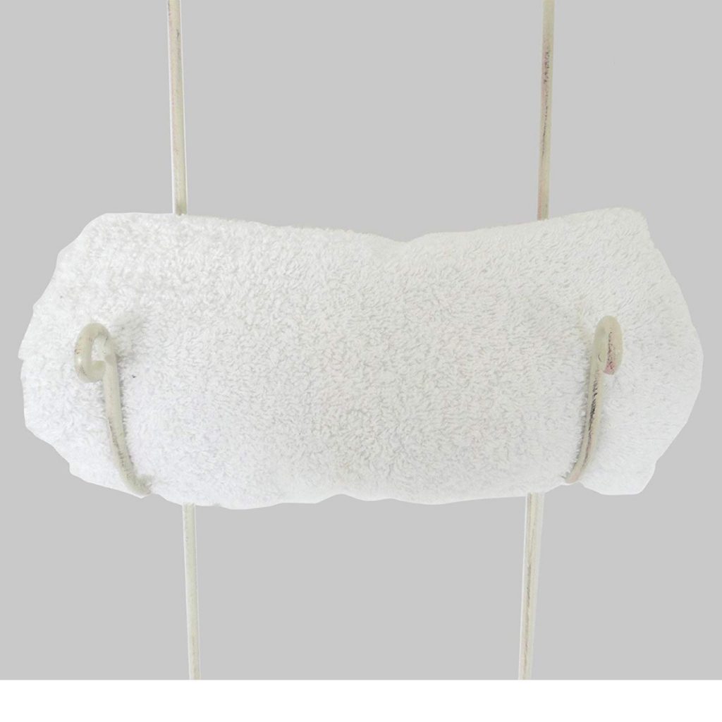 YF965_2 Heart Shabby Chic Towel Holder Cream