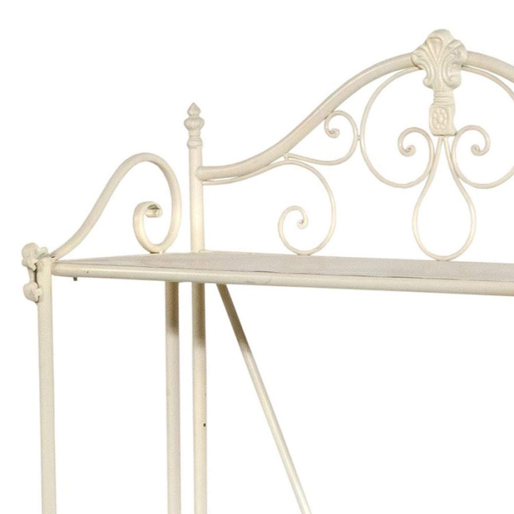 dea-512-det1 shabby chic cream metal shelf unit