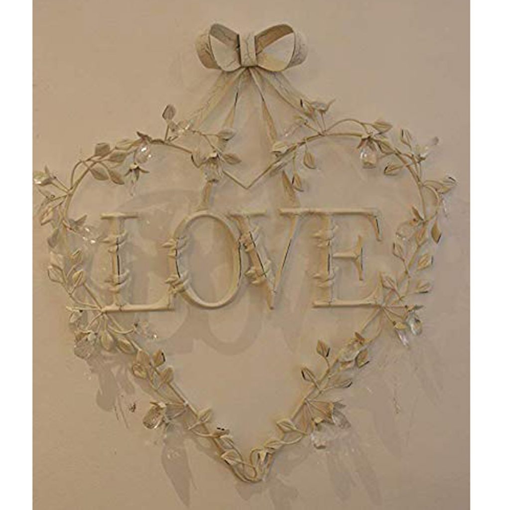 r1-1298-as silver metal hanging heart decoration sign