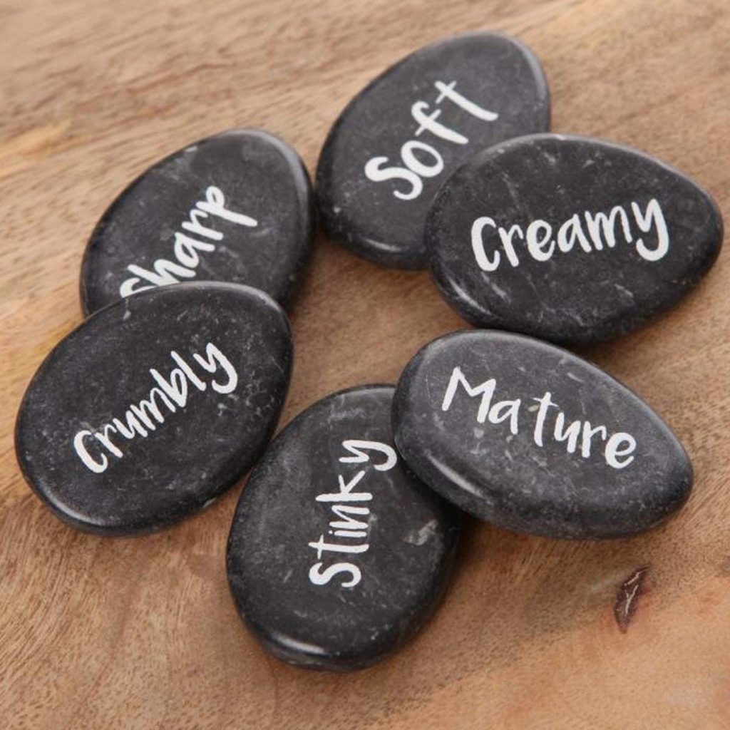 30049_a Set of 6 Lovely Black Marble Stone Cheese Markers Set …