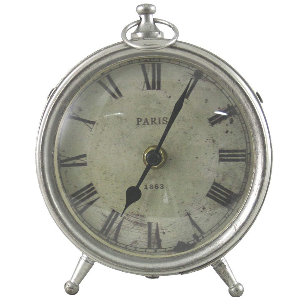 LK802NEW Paris French Antique Style Grey Mantel Clock