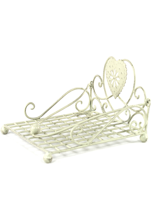 YF959 Heart Vintage Style Cream Napkin Serviette Stand Holder