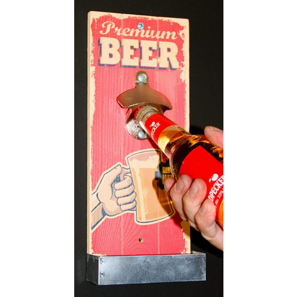 ZB224C_1 Red Distressed Wood Bottle Opener