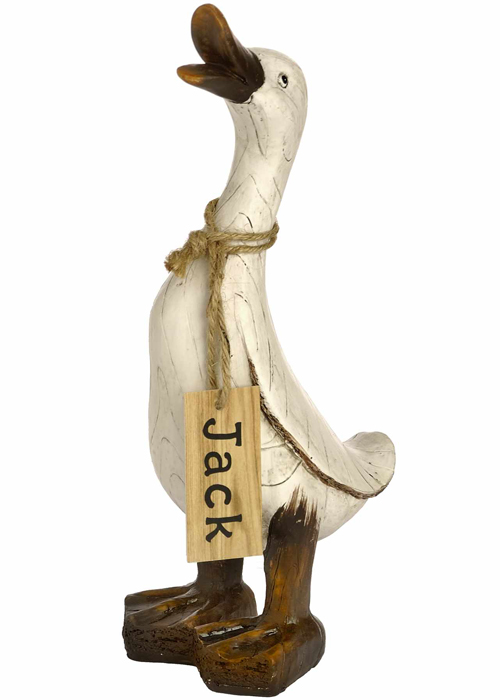 3621 Shabby Chic Indian Runner Duck Figurine Ornament JACK Complete with Name Tag