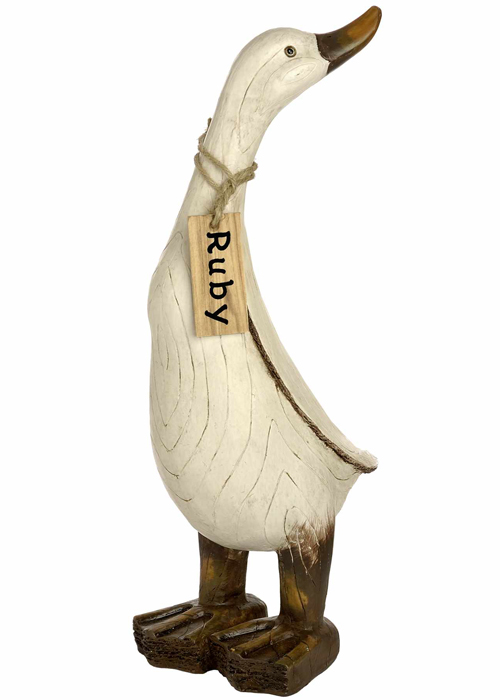 3630 Shabby Chic Indian Runner Duck Figurine Ornament RUBY Name Tag …