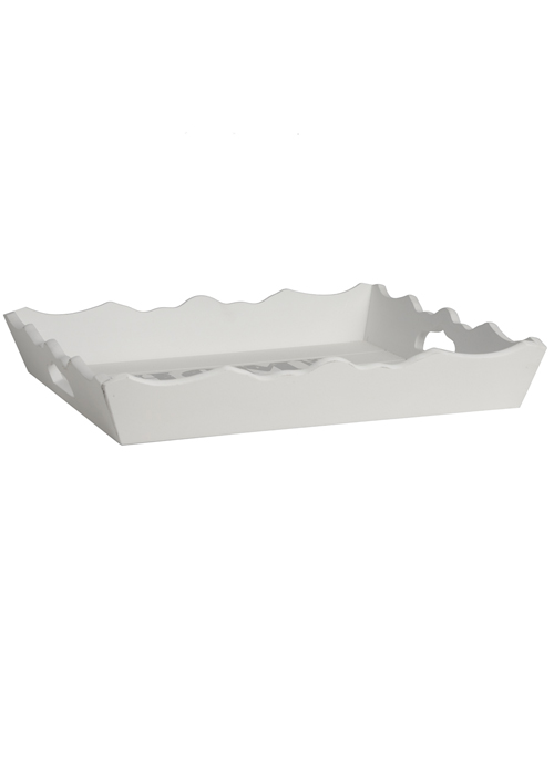 15793-b Home Sweet Home White Grey Wooden Serving Kitchen Tray