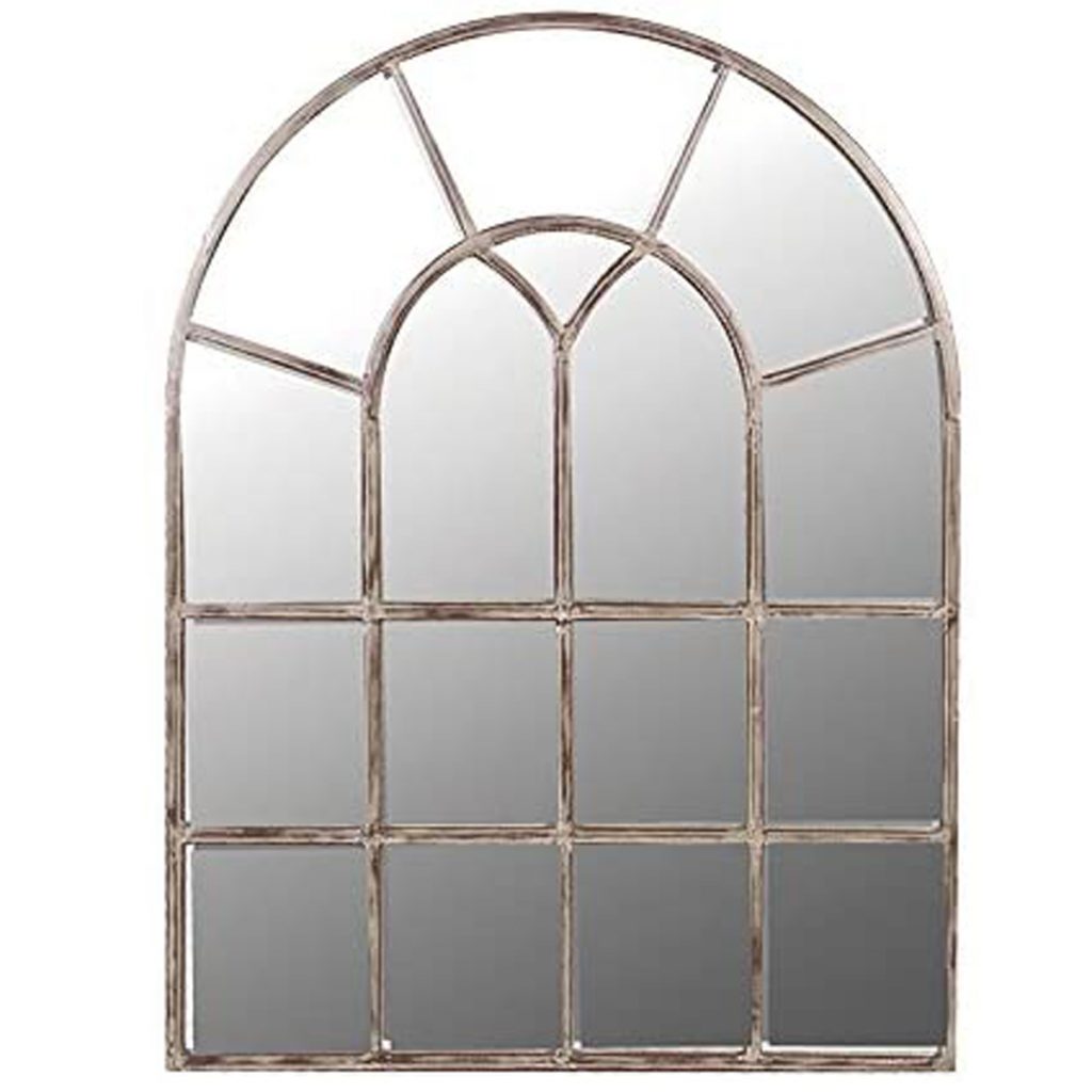 STN104 Georgian Traditional Style Distressed Finish Window Effect Mirror …