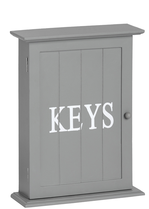 15691 Grey Key Cabinet with Hooks