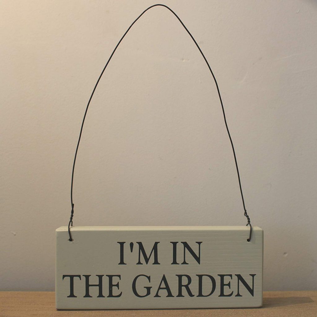 Country Green In the GARDEN Hanging Sign