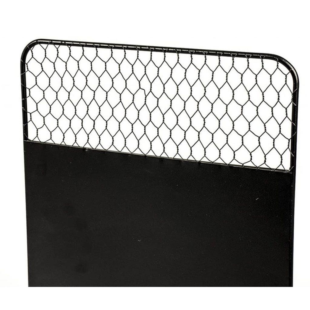 RXC014_3 Vintage Style Wooden Black Metal Storage Rack