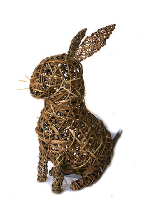 Rustic Hare Wicker Garden Decoration - Interior Flair