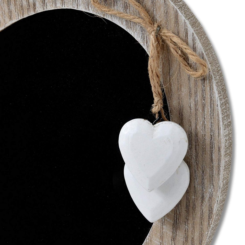 18596-a Country Style Heart Wooden Chalk Board