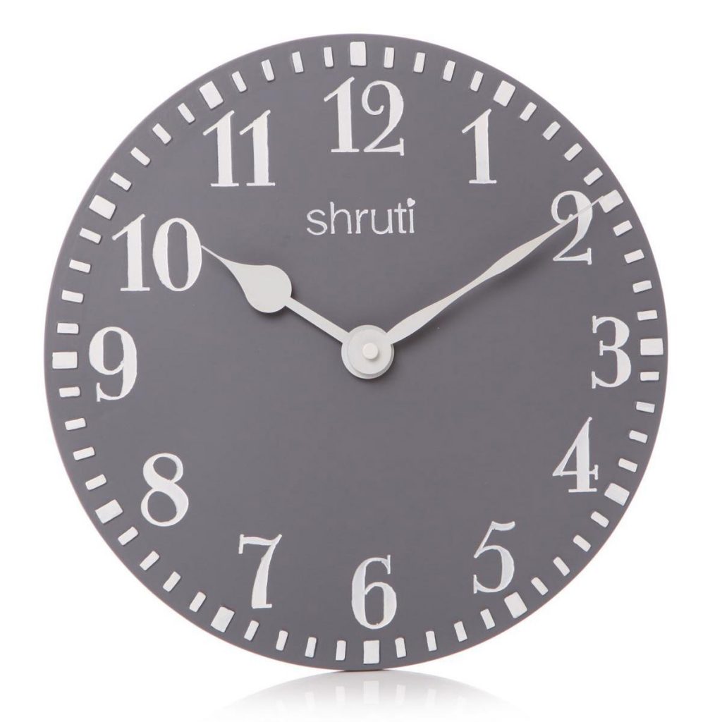 29920_Shabby Chic Ash Grey Wall Clock