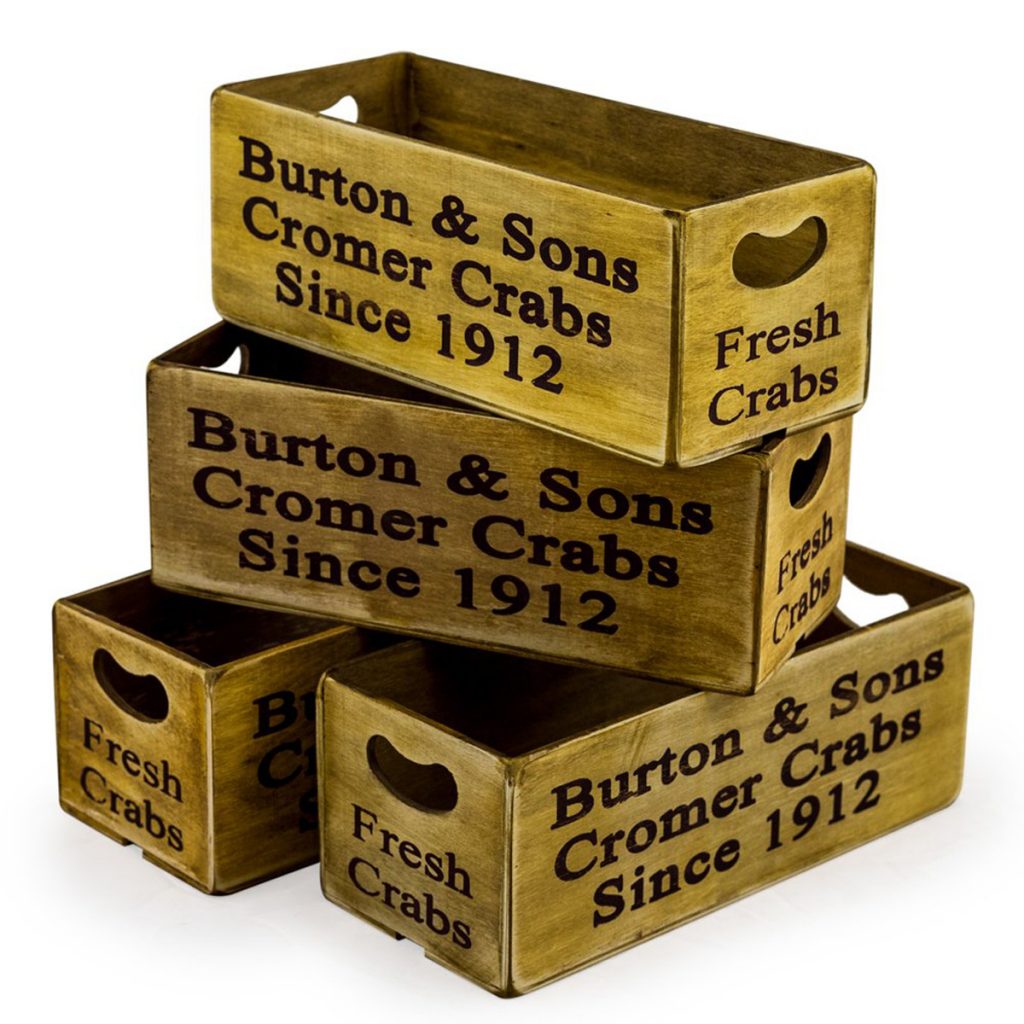 FC29 Vintage Style Cromer Seaside Crate Wood Box