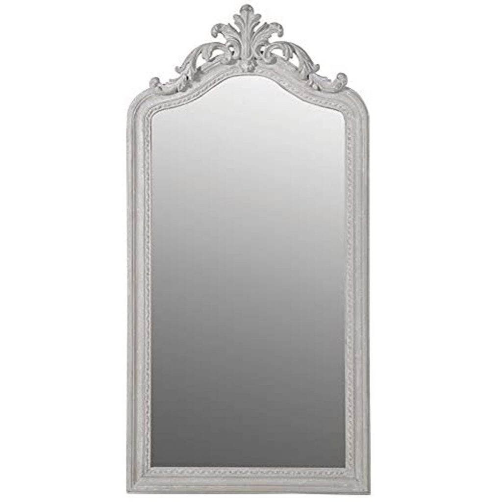 SHQ243 Large Antique Style Scroll Grey Wall Mirror