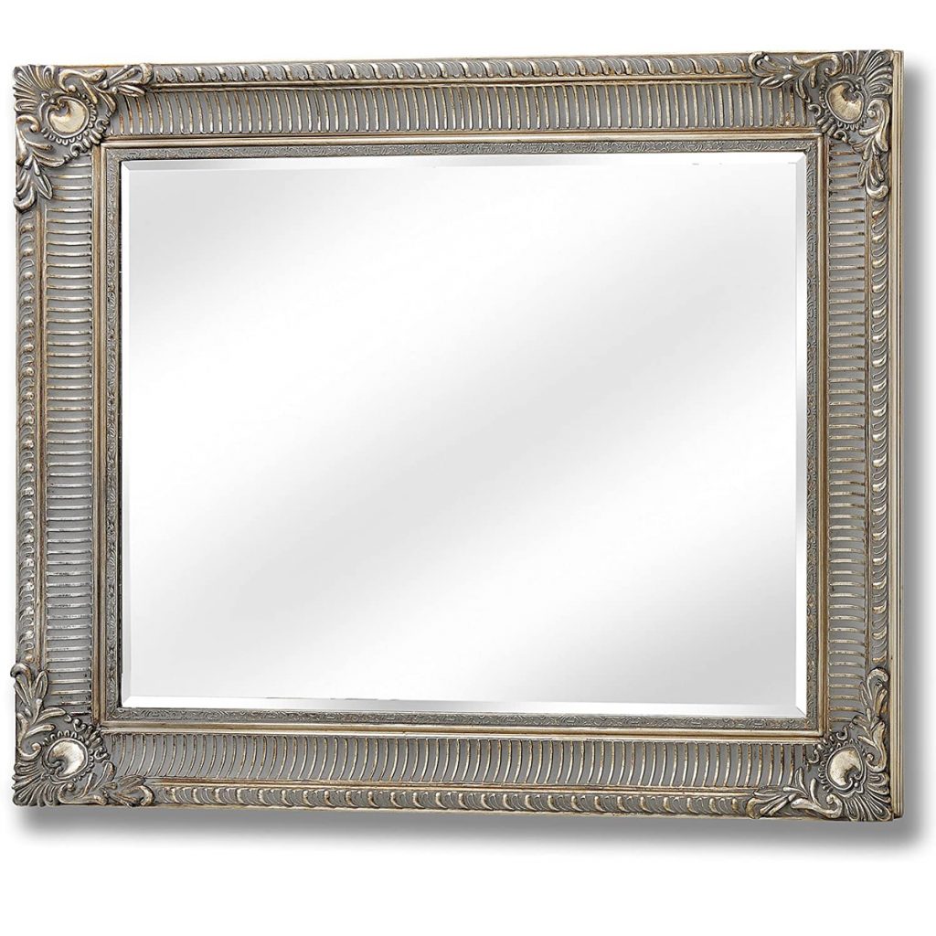 15328-a Large Antique Gold Wall Mirror