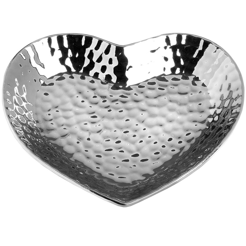 17839-a Silver Heart Jewellery Candle Dish