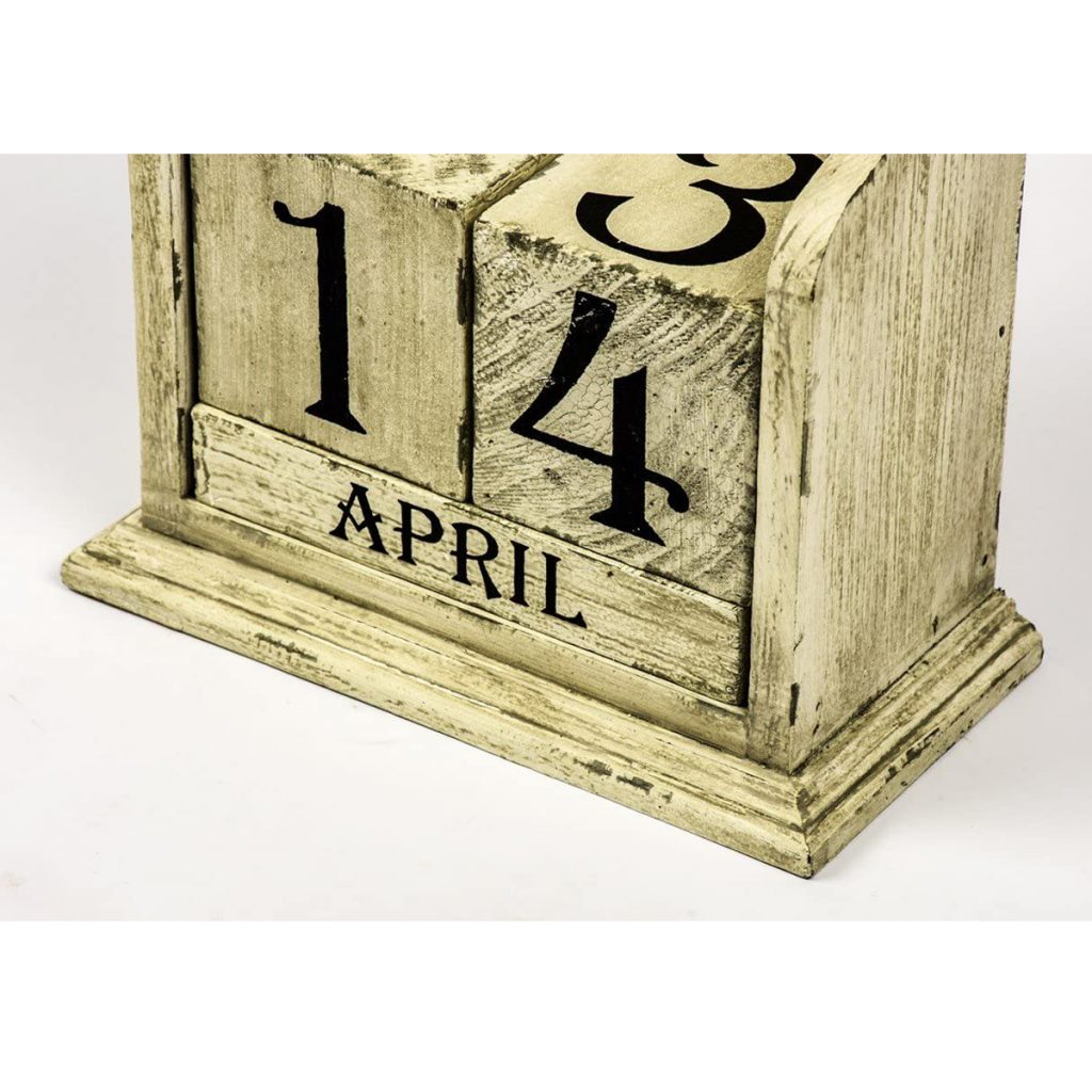 French Vintage Cream Perpetual Calendar b