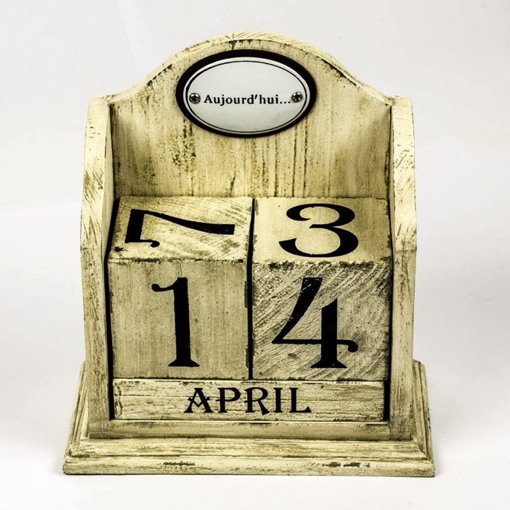 French Vintage Cream Perpetual Calendar d