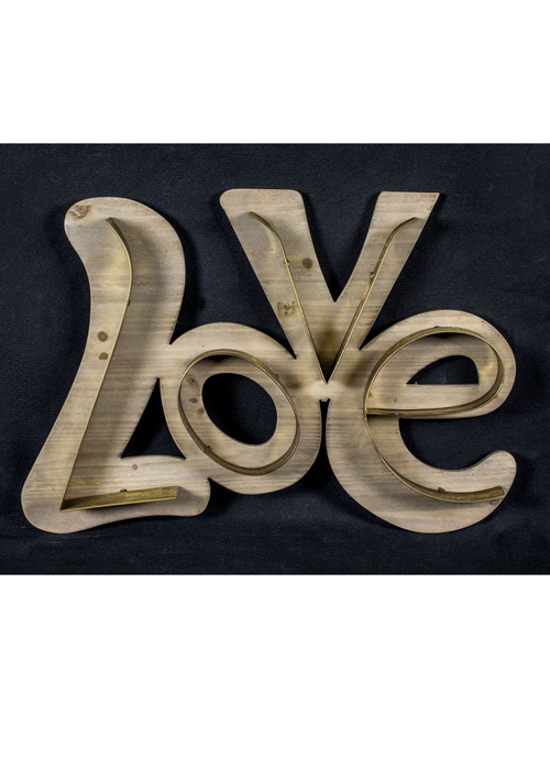 QEL029_3__Rustic Wooden Love Wall Plaque