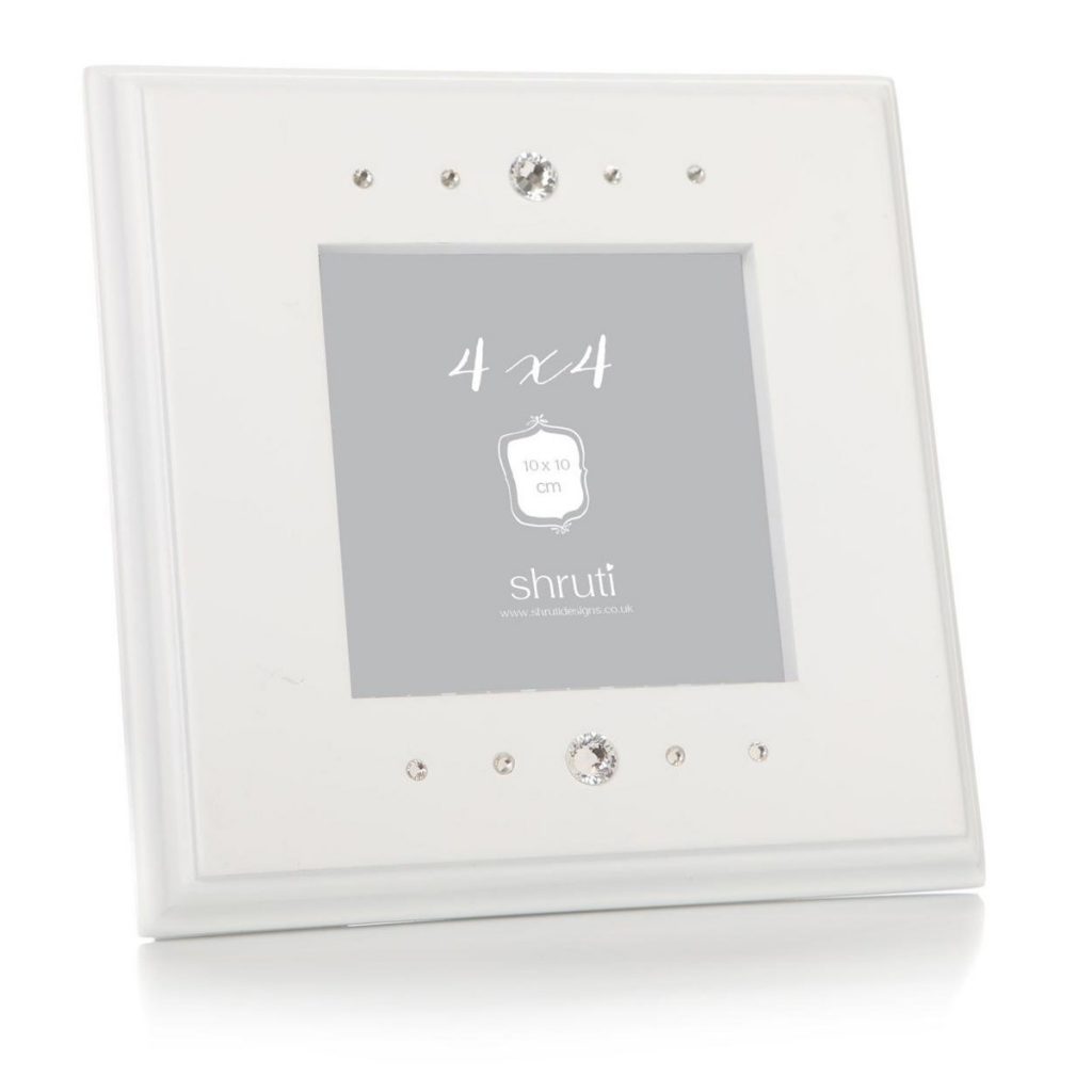 White Gem Square Photo Frame