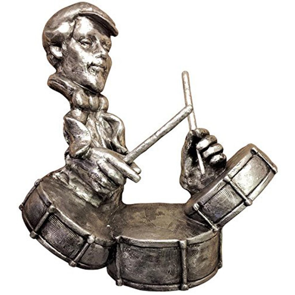 qml002__Matt Silver Drummer Boy Wall Art