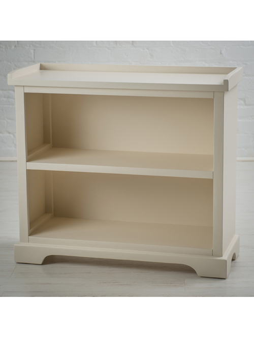 Country White Wooden Low Bookcase a