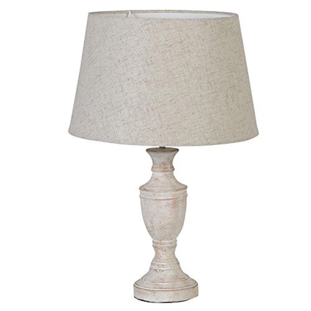 FLM008 Antique White Wash Slim Table Lamp