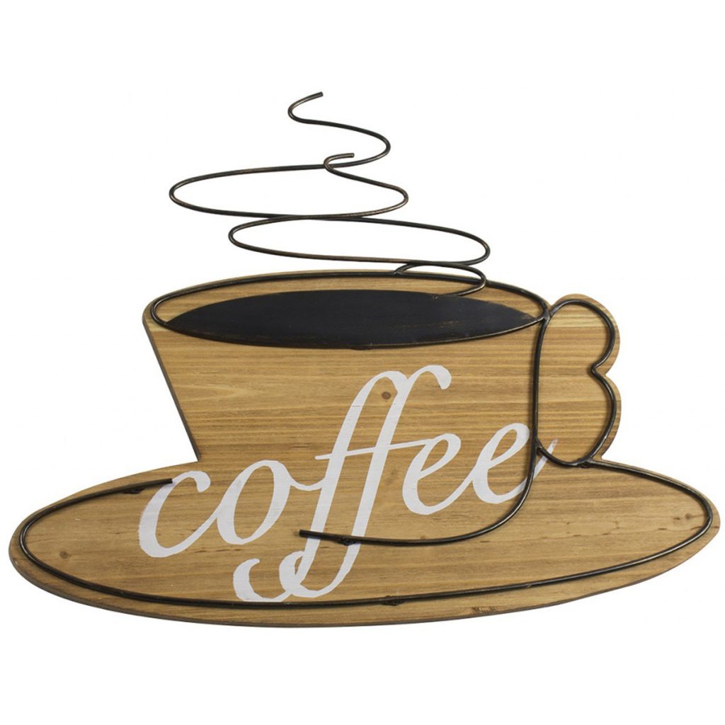 QEL047_Retro Coffee Wooden Metal Wall Sign