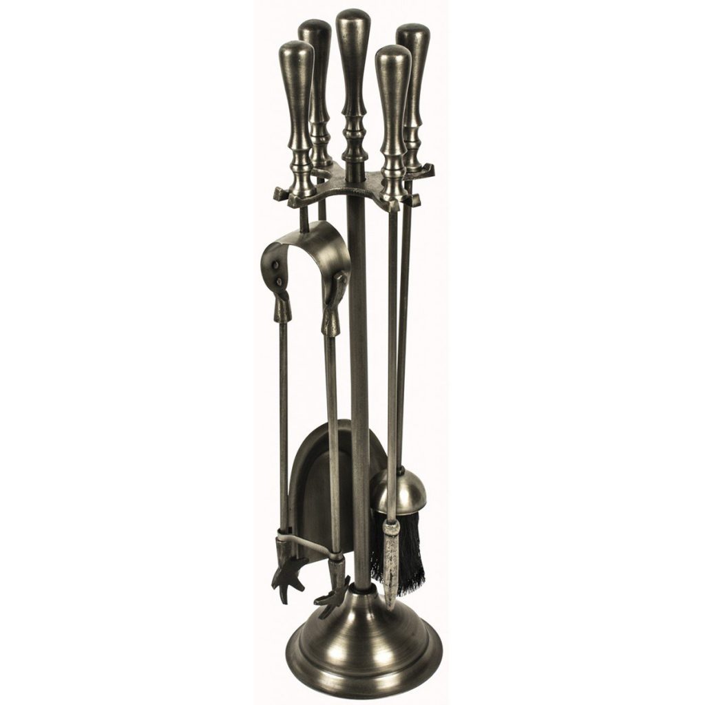 QPR025_Antique Grey Fireside Companion Set