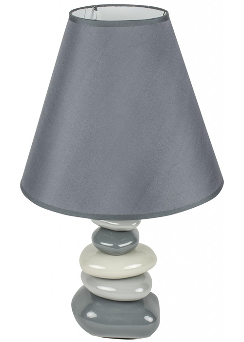 TYA003_Pebble Contemporary Grey White Table Lamp