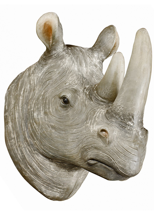 UDH001_Large Grey Rhino Animal Wall Decoration - Interior Flair