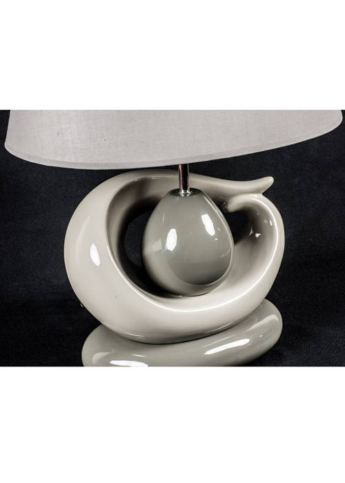 WUD006_3_Grey White Sculptural Table Lamp