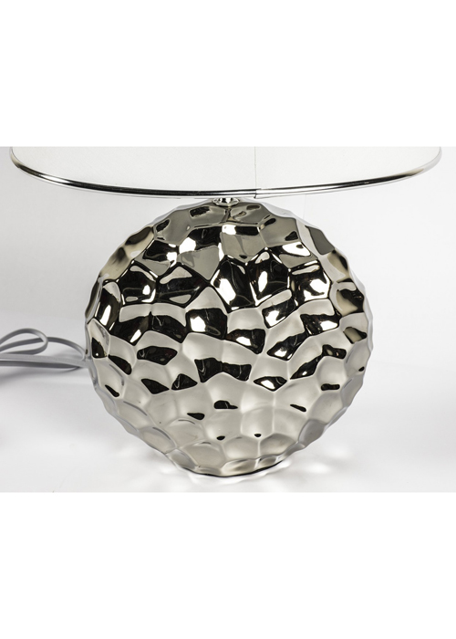 WUD011_1_Hammered Effect Silver Chrome Table Lamp