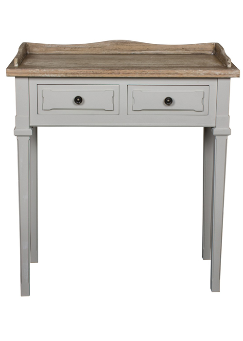 ZJW128_1_French Country Grey Desk Console Table