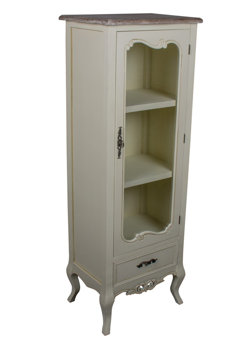 ZJW144__French Antique Grey Glass Display Cabinet