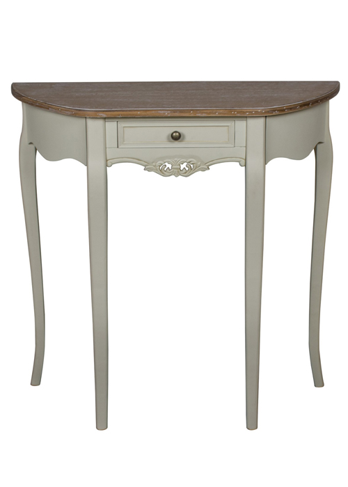 ZJW146_1_Country Grey Demi Lune Console Table