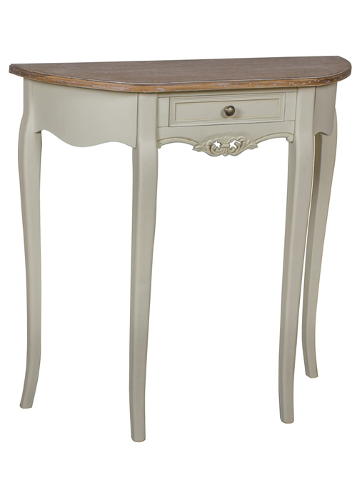 ZJW146_Country Grey Demi Lune Console Table