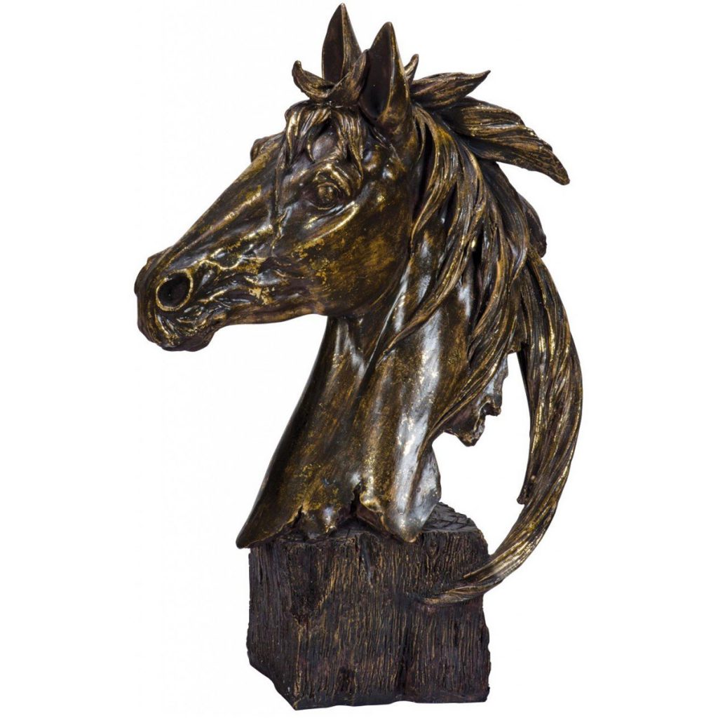 SPW003_1_Antique Bronze Horse Pony Head Bust