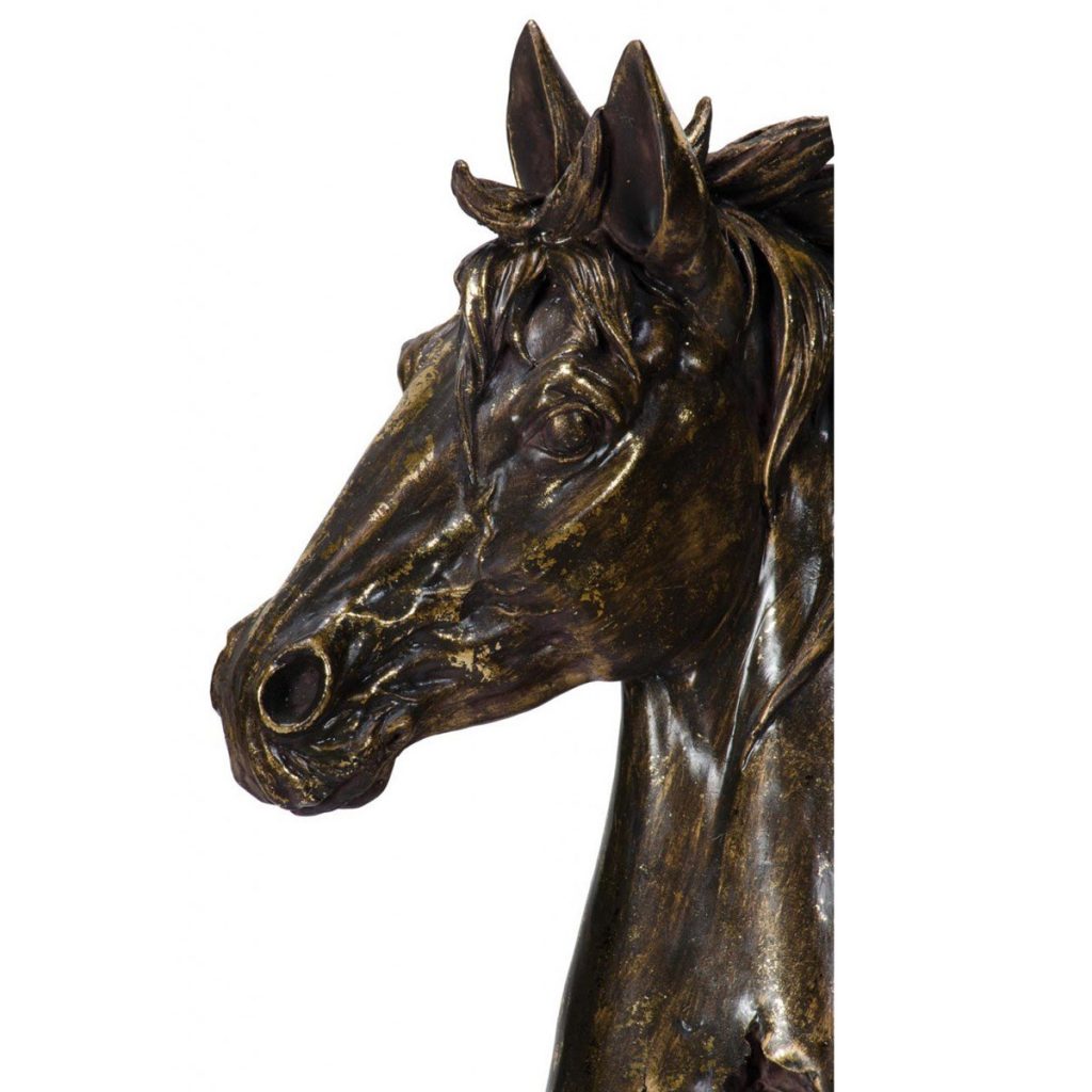 SPW003_Antique Bronze Horse Pony Head Bust