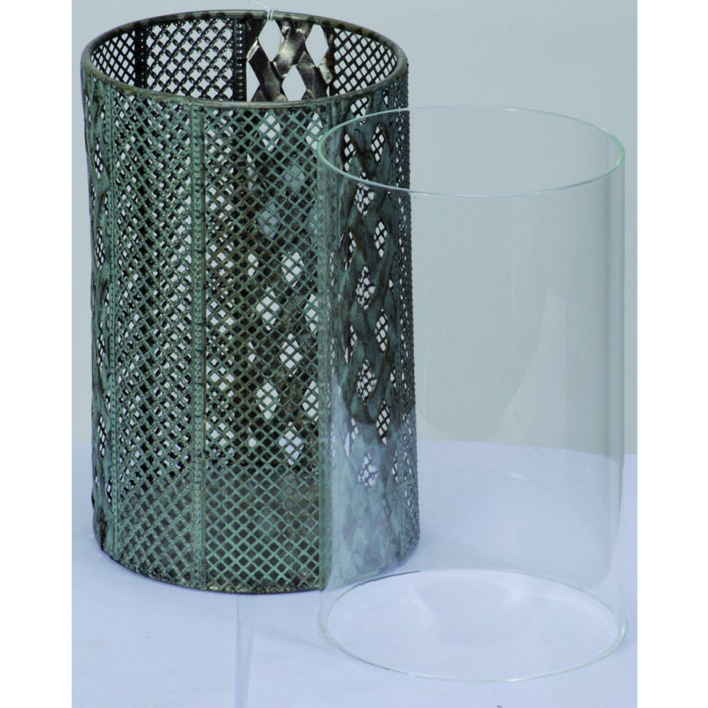 NYC105_2_Rustic Grey Mesh Candle Holder