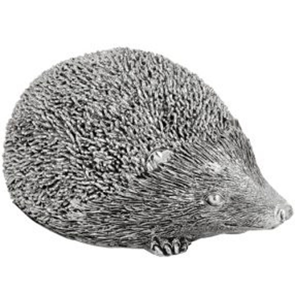 16949 Silver Hedgehog Freestanding Decoration Ornament