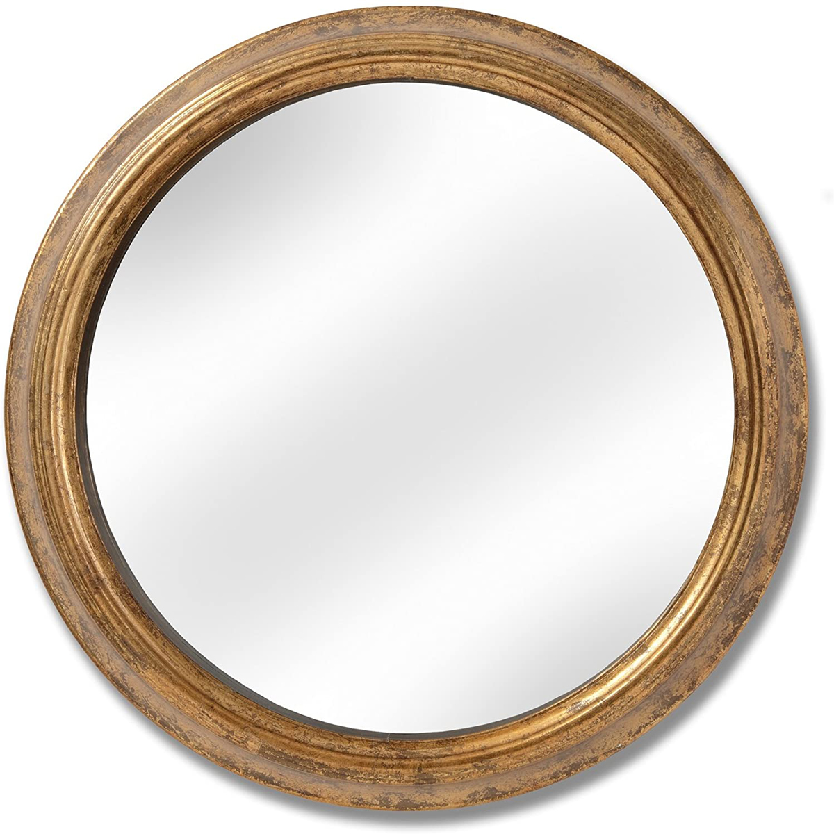 18384-a Large Gold Deep Frame Wall Mirror - Interior Flair