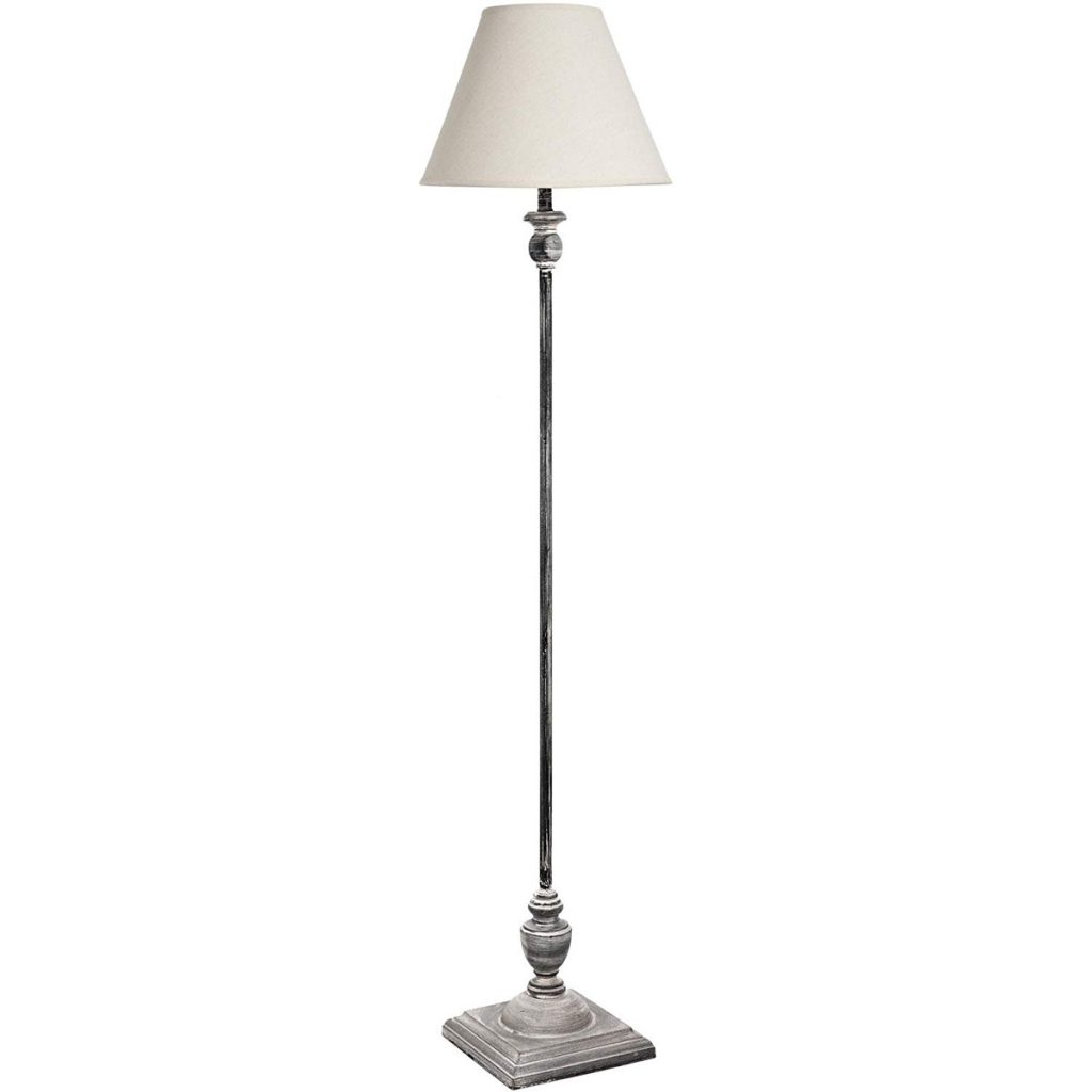 18561 Tall Slim Distressed Black Floor Lamp