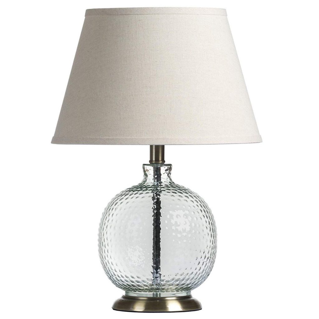 18825 Contemporary Glass Metal Table Lamp