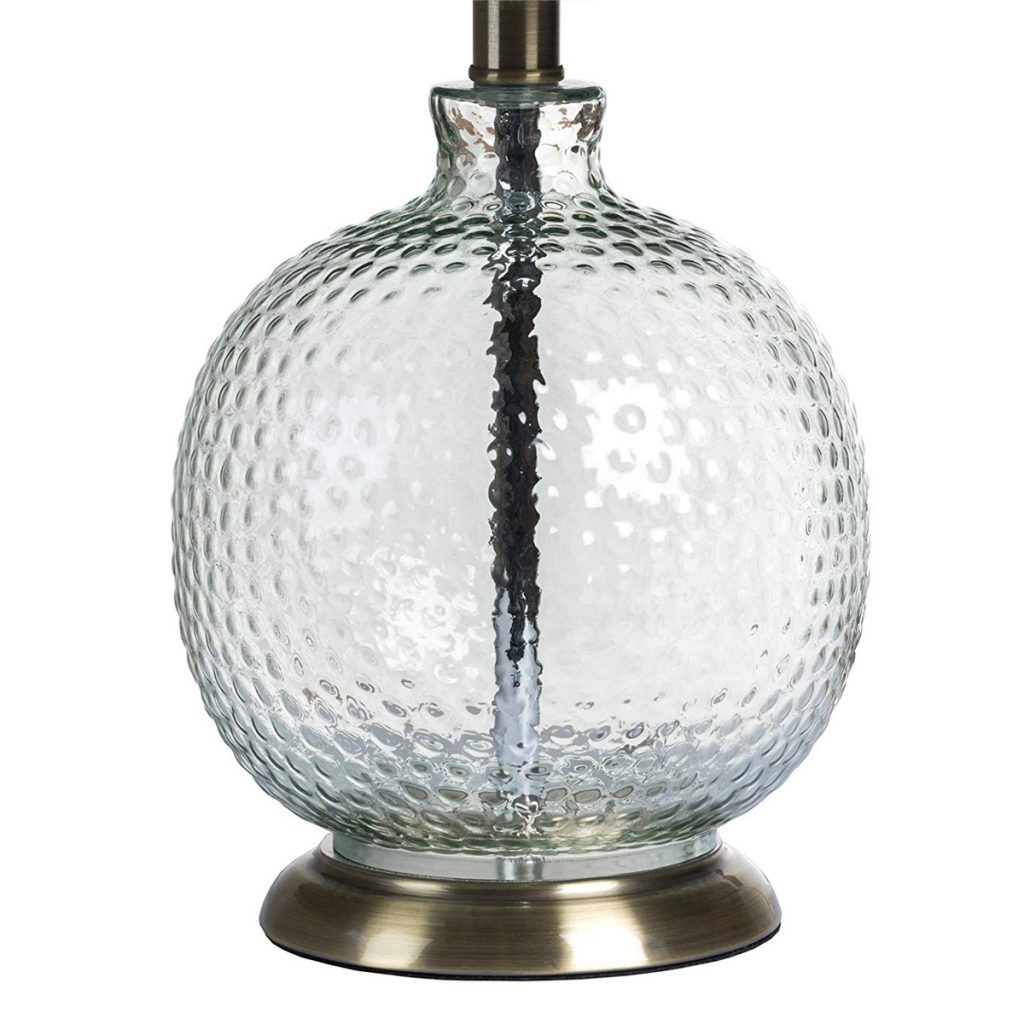 18825-a Contemporary Glass Metal Table Lamp