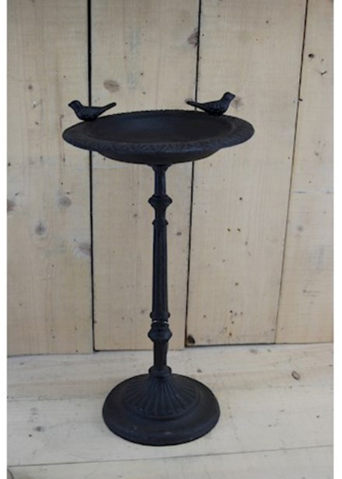 3663 a Antique Style Brown Round Bird Table