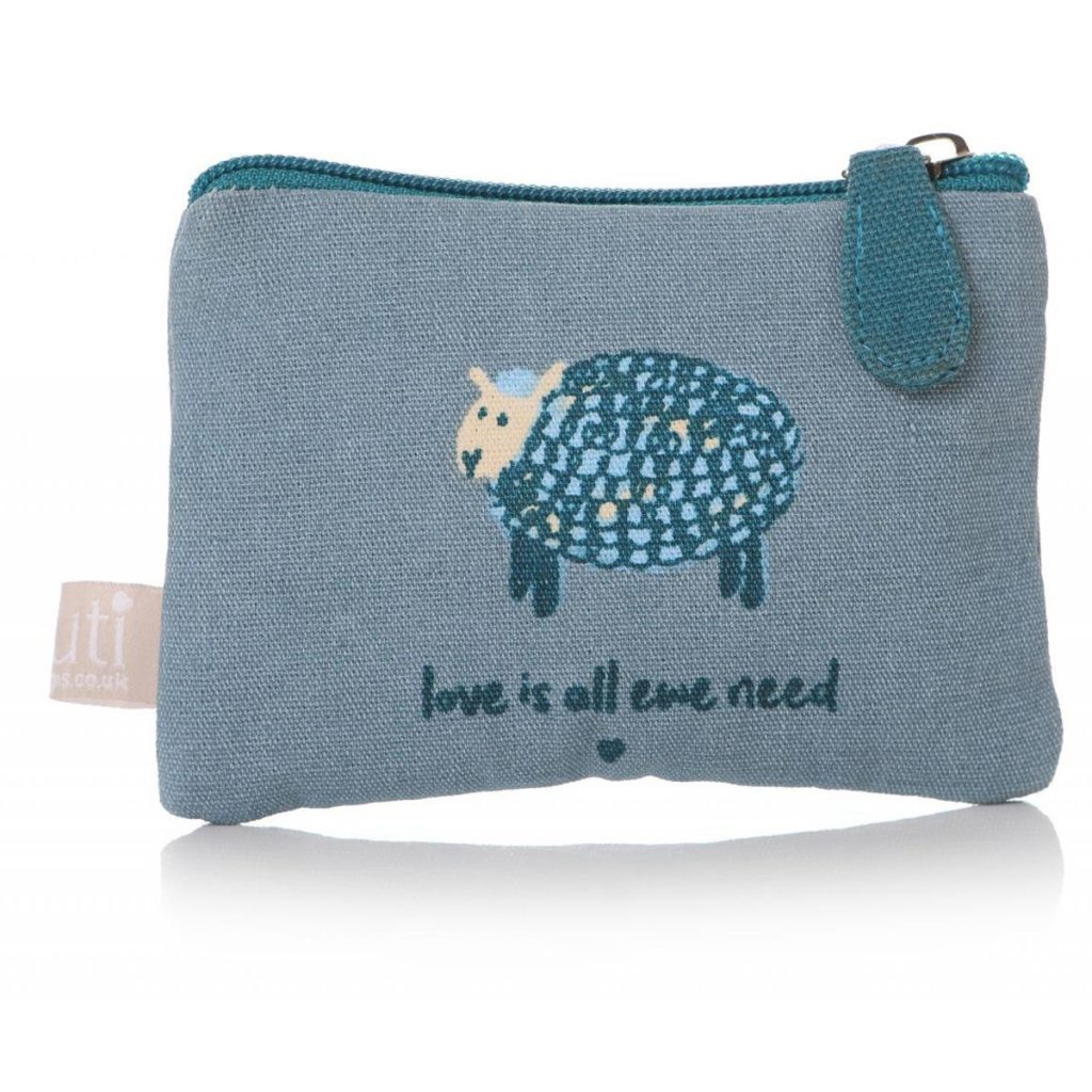 48291_Country Sheep Blue Cotton Coin Purse